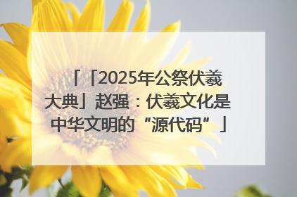 「2025年公祭伏羲大典」赵强：伏羲文化是中华文明的“源代码”