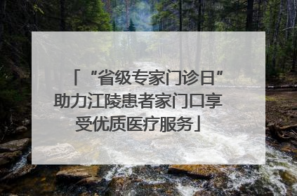 “省级专家门诊日”助力江陵患者家门口享受优质医疗服务