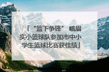 “篮下争锋” 峨眉实小篮球队参加市中小学生篮球比赛获佳绩