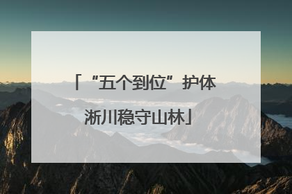 “五个到位”护体 淅川稳守山林