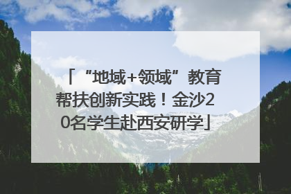 “地域+领域”教育帮扶创新实践！金沙20名学生赴西安研学