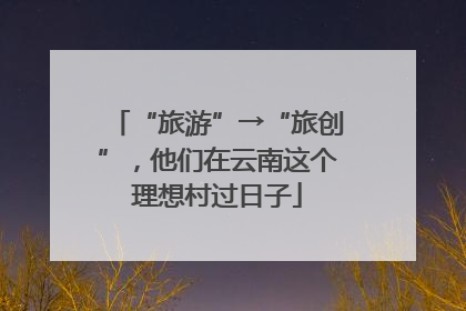 “旅游”→“旅创”，他们在云南这个理想村过日子