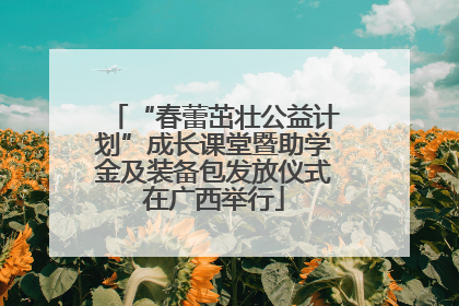 “春蕾茁壮公益计划”成长课堂暨助学金及装备包发放仪式在广西举行