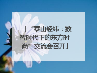“泰山经纬：数智时代下的东方时尚”交流会召开