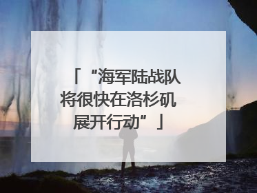 “海军陆战队将很快在洛杉矶展开行动”