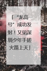 “龙高一号”成功发射！又见深圳少年手搓火箭上天