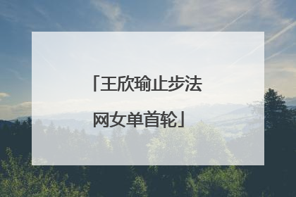 王欣瑜止步法网女单首轮
