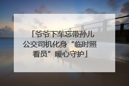 爷爷下车忘带孙儿 公交司机化身“临时照看员”暖心守护