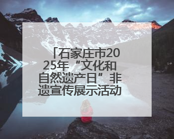 石家庄市2025年“文化和自然遗产日”非遗宣传展示活动暨“多彩石家庄·非遗购物节”倒计时1天