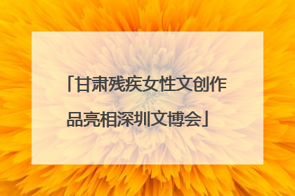 甘肃残疾女性文创作品亮相深圳文博会