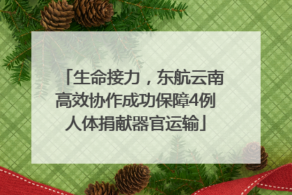 生命接力，东航云南高效协作成功保障4例人体捐献器官运输