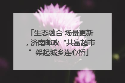 生态融合 场景更新，济南邮政“共富超市”架起城乡连心桥
