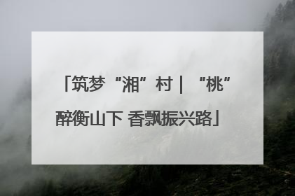 筑梦“湘”村｜“桃”醉衡山下 香飘振兴路
