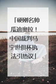 硬刚名帅瓜迪奥拉！中国裁判马宁世俱杯执法引热议