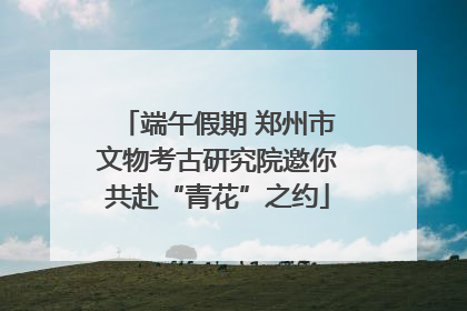 端午假期 郑州市文物考古研究院邀你共赴“青花”之约