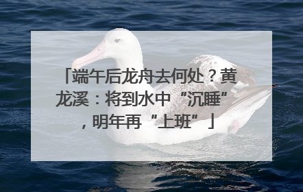 端午后龙舟去何处？黄龙溪：将到水中“沉睡”，明年再“上班”