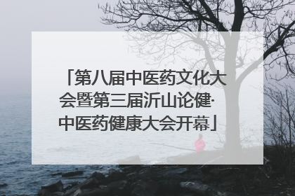 第八届中医药文化大会暨第三届沂山论健·中医药健康大会开幕