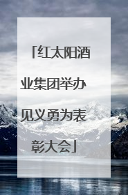 红太阳酒业集团举办见义勇为表彰大会