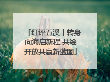 红评五溪丨转身向海启新程 共绘开放共赢新蓝图