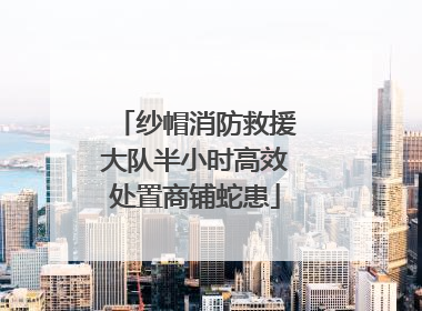 纱帽消防救援大队半小时高效处置商铺蛇患
