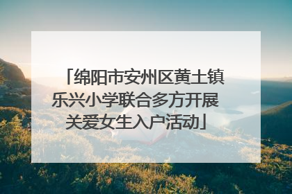 绵阳市安州区黄土镇乐兴小学联合多方开展关爱女生入户活动
