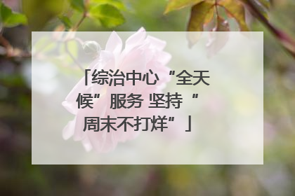 综治中心“全天候”服务 坚持“周末不打烊”