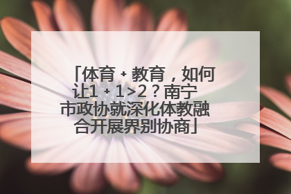 体育﹢教育，如何让1﹢1>2？南宁市政协就深化体教融合开展界别协商