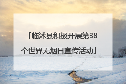 临沭县积极开展第38个世界无烟日宣传活动