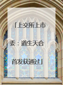 上交所上市委：道生天合首发获通过