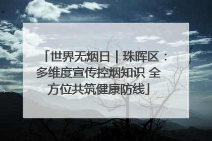 世界无烟日｜珠晖区：多维度宣传控烟知识 全方位共筑健康防线