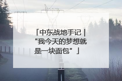 中东战地手记｜“我今天的梦想就是一块面包”