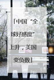 中国“全球好感度”上升，美国变负数