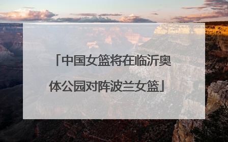 中国女篮将在临沂奥体公园对阵波兰女篮