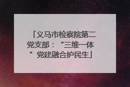 义马市检察院第二党支部：“三维一体”党建融合护民生