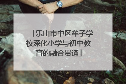 乐山市中区牟子学校深化小学与初中教育的融合贯通