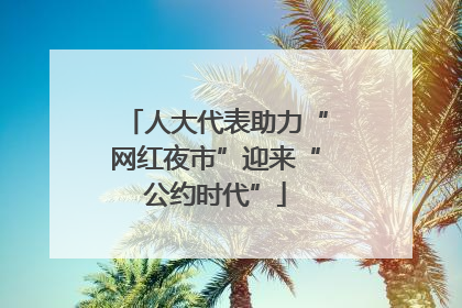 人大代表助力“网红夜市”迎来“公约时代”