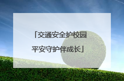 交通安全护校园 平安守护伴成长