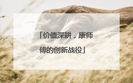 价值深耕，康师傅的创新战役