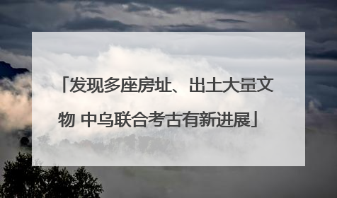 发现多座房址、出土大量文物 中乌联合考古有新进展
