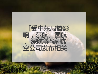 受中东局势影响，东航、国航、深航等5家航空公司发布相关航线退改政策