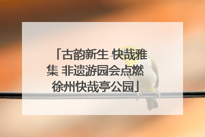古韵新生 快哉雅集 非遗游园会点燃徐州快哉亭公园