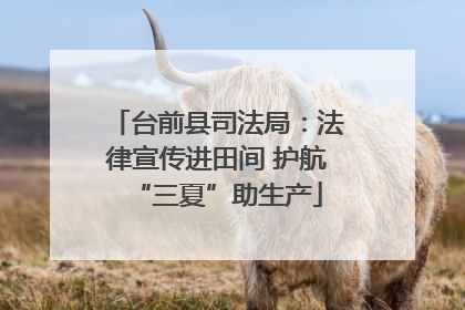 台前县司法局：法律宣传进田间 护航“三夏”助生产