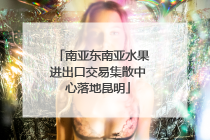 南亚东南亚水果进出口交易集散中心落地昆明