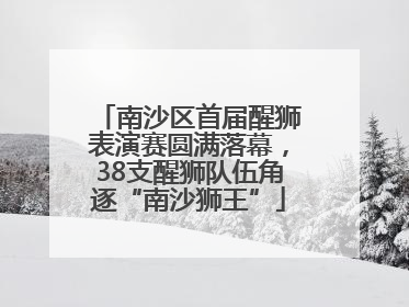 南沙区首届醒狮表演赛圆满落幕，38支醒狮队伍角逐“南沙狮王”