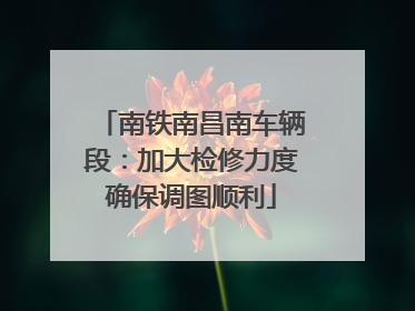 南铁南昌南车辆段：加大检修力度确保调图顺利