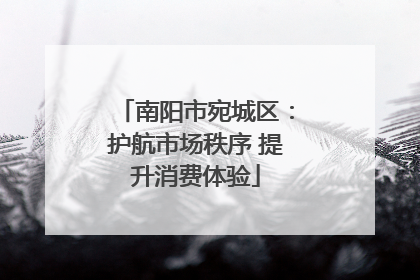 南阳市宛城区：护航市场秩序 提升消费体验