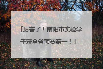 厉害了！南阳市实验学子获全省预赛第一！