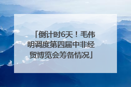 倒计时6天！毛伟明调度第四届中非经贸博览会筹备情况