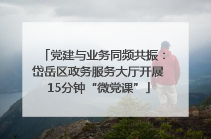 党建与业务同频共振：岱岳区政务服务大厅开展15分钟“微党课”