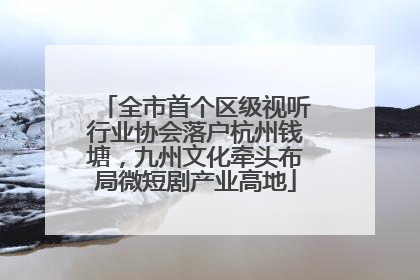 全市首个区级视听行业协会落户杭州钱塘，九州文化牵头布局微短剧产业高地